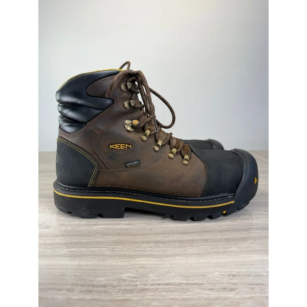 Keen Utility Milwaukee 6in Waterproof Steel Toe Boots Brown Gorpcore Men 10.5D